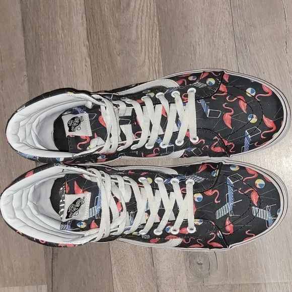 Vans Sk8-HI Flamingo Canvas High Top Sneakers Size 12M/11W RARE
