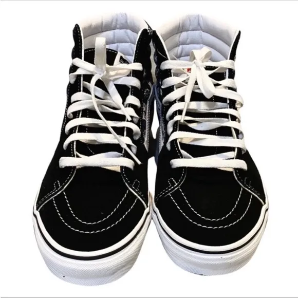 VANS Sk8-Hi Flash Skulls canvas high-top skate shoe NEW