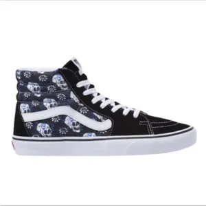 VANS Sk8-Hi Flash Skulls canvas high-top skate shoe NEW