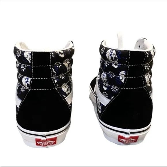 VANS Sk8-Hi Flash Skulls canvas high-top skate shoe NEW