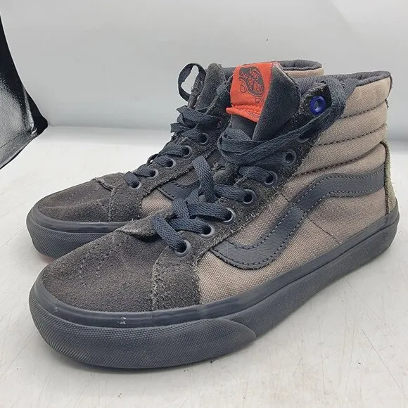 Vans Sk8-Hi Hedley And Bennett Womens 6.5 Gray Black Sneaker Shoes Casual Walk