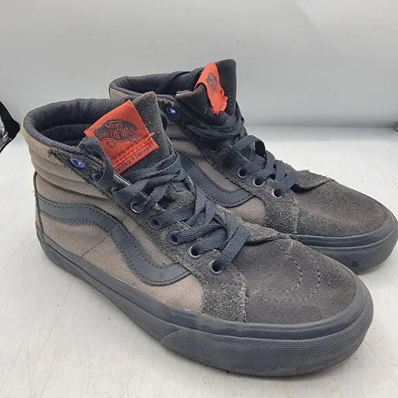 Vans Sk8-Hi Hedley And Bennett Womens 6.5 Gray Black Sneaker Shoes Casual Walk