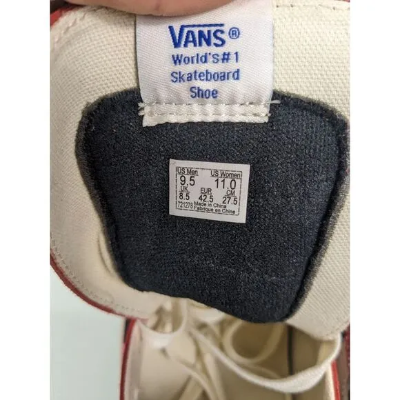 Vans Sk8-Hi LX 'Bossa Nova' Red Pink Black Checkerboard VN0A4BVBTJ2 Men's 9.5