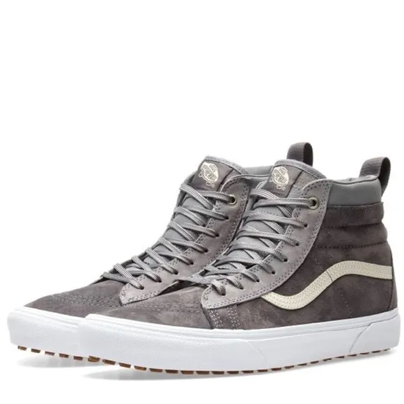 Vans Sk8-Hi Mte Suede Rabbit/ Frost Gray Hiking Boots/Sneakers Size 9.5 Women