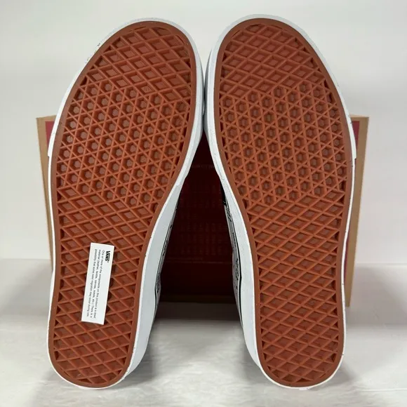 Vans Sk8-Hi Paisley Gray True White Sneakers Men Size 10 Women Size 11.5