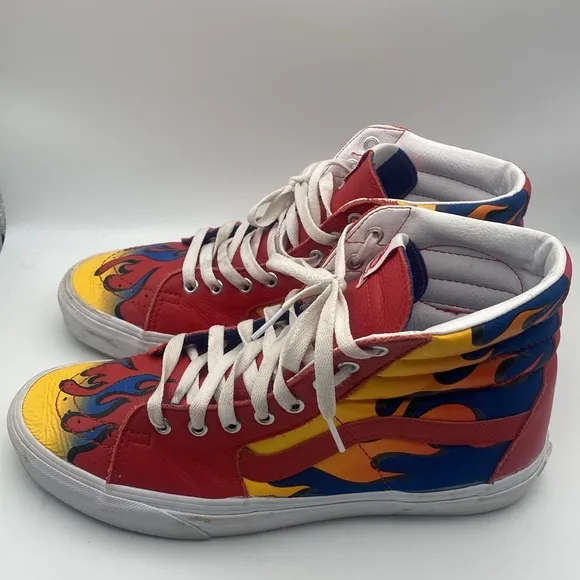 Vans Sk8 Hi Racer Red True Blue Sneakers | Men’s Size 9.5; Women’s Size 11