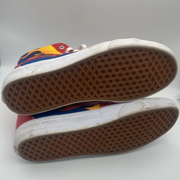 Vans Sk8 Hi Racer Red True Blue Sneakers | Men’s Size 9.5; Women’s Size 11