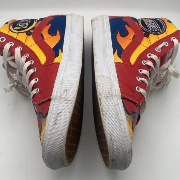 Vans Sk8 Hi Racer Red True Blue Sneakers | Men’s Size 9.5; Women’s Size 11