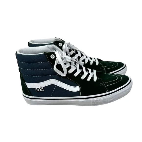 VANS Sk8-Hi Skate Sneakers Suede Canvas Green Black Men Size Casual VN0A5FCCBD6