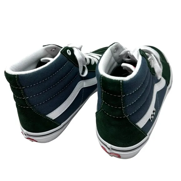 VANS Sk8-Hi Skate Sneakers Suede Canvas Green Black Men Size Casual VN0A5FCCBD6