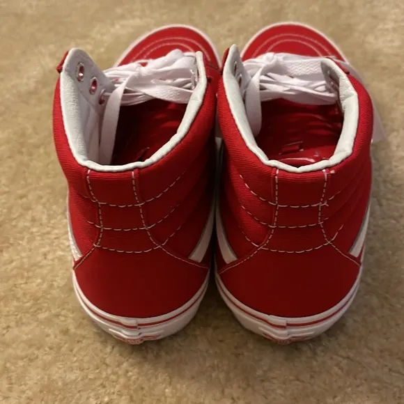 Vans Sk8-Hi Sneakers Size 9.5 Color Red White