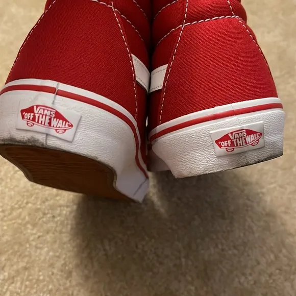Vans Sk8-Hi Sneakers Size 9.5 Color Red White