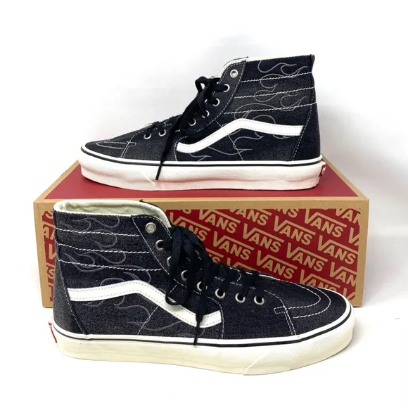 VANS Sk8-Hi Tapered Shoe High Top Canvas Gray Women's Size Sneakers VN0A5KRUMCG