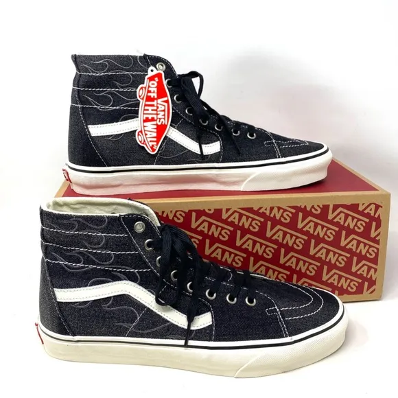 VANS Sk8-Hi Tapered Shoe High Top Canvas Gray Women's Size Sneakers VN0A5KRUMCG