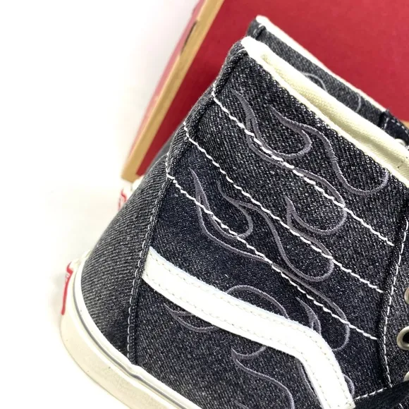 VANS Sk8-Hi Tapered Shoe High Top Canvas Gray Women's Size Sneakers VN0A5KRUMCG