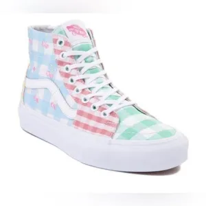 VANS Sk8-Hi Tapered Skate Shoe Gingham Color-Block Size 13 Men's