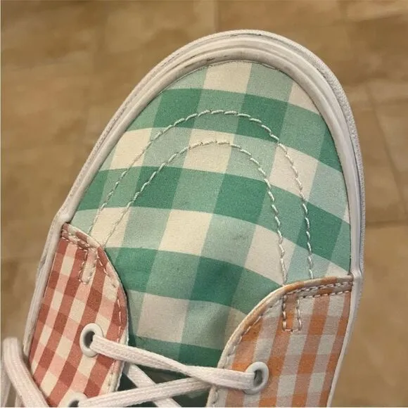 VANS Sk8-Hi Tapered Skate Shoe Gingham Color-Block Size 13 Men's