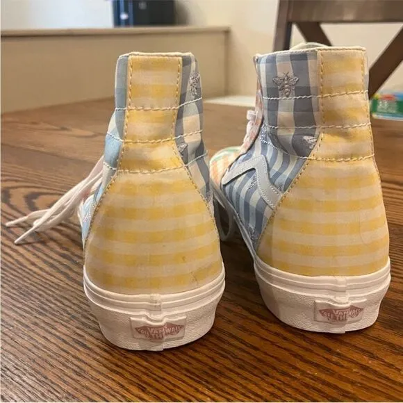 VANS Sk8-Hi Tapered Skate Shoe Gingham Color-Block Size 13 Men's