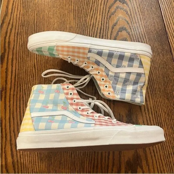 VANS Sk8-Hi Tapered Skate Shoe Gingham Color-Block Size 13 Men's