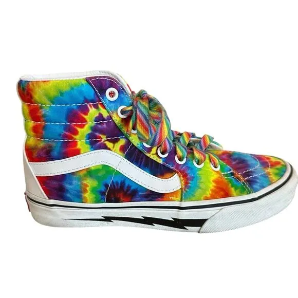Vans SK8-Hi Tie Dye Custom Sneakers Men's Size 6 women’s 7.5 Multicolor Casual