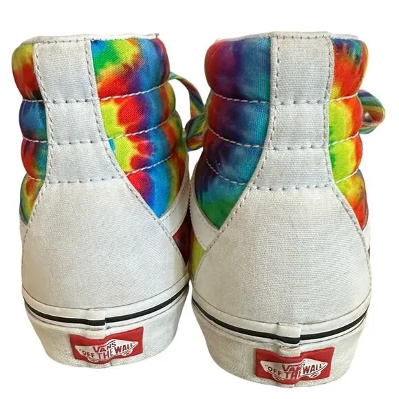 Vans SK8-Hi Tie Dye Custom Sneakers Men's Size 6 women’s 7.5 Multicolor Casual