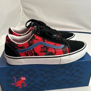 Vans Skate Old School Krooked by Natas for Ray multicolor red blue sneakers