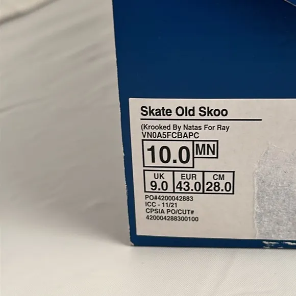 Vans Skate Old School Krooked by Natas for Ray multicolor red blue sneakers