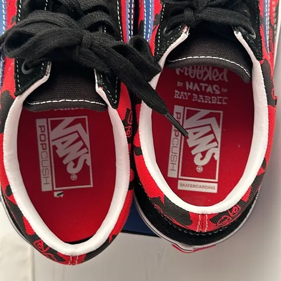 Vans Skate Old School Krooked by Natas for Ray multicolor red blue sneakers