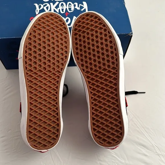Vans Skate Old School Krooked by Natas for Ray multicolor red blue sneakers