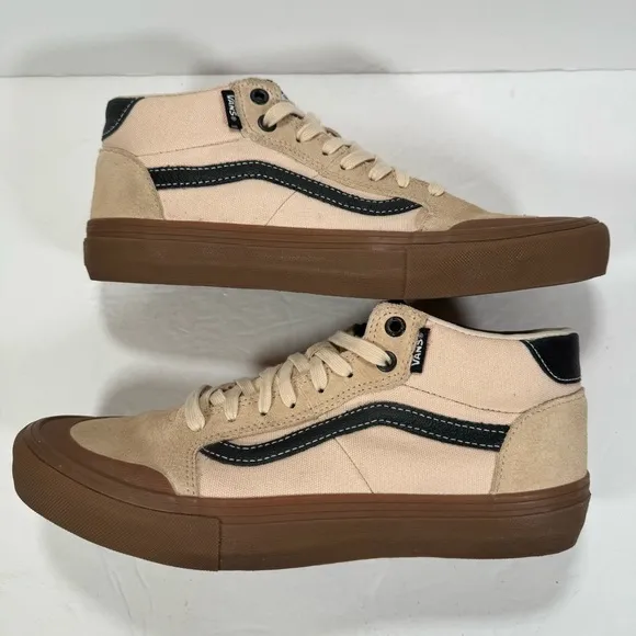 Vans Style 112 Mid Pro Ty Morrow Macadamia Gum Sneakers Men's Size 9