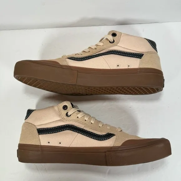Vans Style 112 Mid Pro Ty Morrow Macadamia Gum Sneakers Men's Size 9
