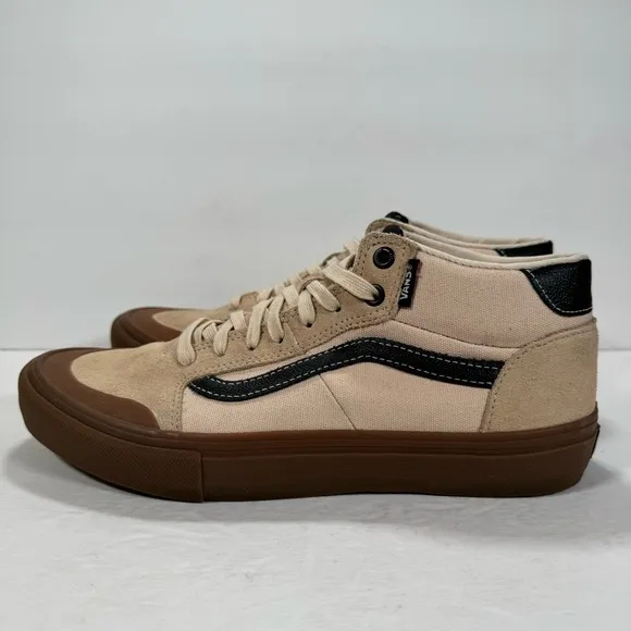 Vans Style 112 Mid Pro Ty Morrow Macadamia Gum Sneakers Men's Size 9