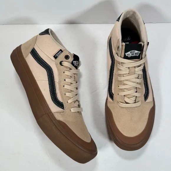 Vans Style 112 Mid Pro Ty Morrow Macadamia Gum Sneakers Men's Size 9