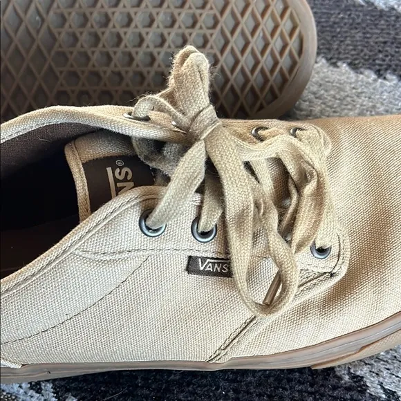Vans Tan Canvas Sneakers