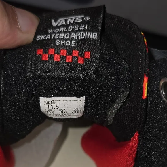 Vans Thrasher Black and Orange High-Top Sneakers!!