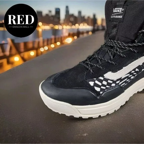 Vans UltraRange EXO Hi GORE-TEX® MTE-2 Black Warped Check Sneakers - Men’s 9.5