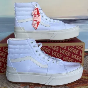 Vans WMNS Sk8-Hi Stacked (Canvas) True WhiteVN0A4BTWL5R Platforms Sneakers NIB