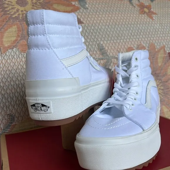 Vans WMNS Sk8-Hi Stacked (Canvas) True WhiteVN0A4BTWL5R Platforms Sneakers