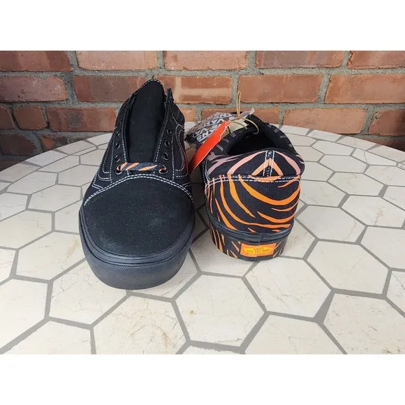 Vans x Old School Discovery Project Cat Tiger Shoes Mens Sizes 12 Stripes Orange