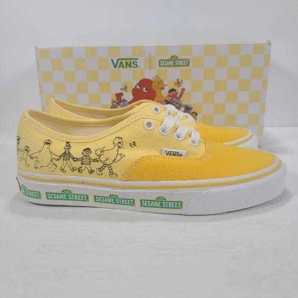 Vans X Sesame Street Authentic Yellow Sneakers Women's Size 7