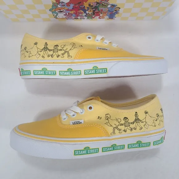 Vans X Sesame Street Authentic Yellow Sneakers Women's Size 7