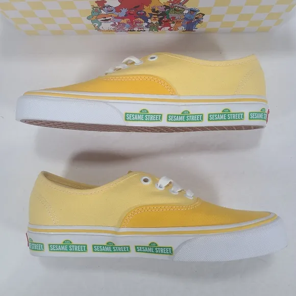 Vans X Sesame Street Authentic Yellow Sneakers Women's Size 7