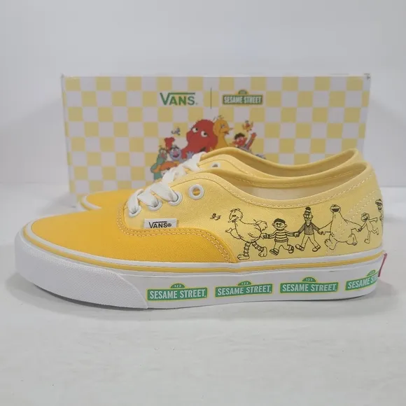 Vans X Sesame Street Authentic Yellow Sneakers Women's Size 7