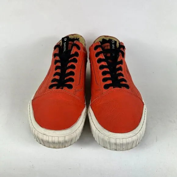 VANS x Space Voyager Old Skool NASA Shoes Men's 8 Orange Leather Trainer Sneaker
