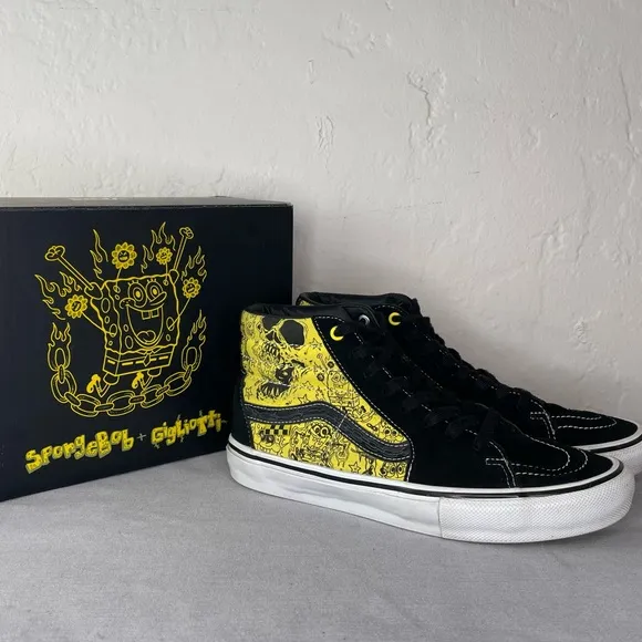 Vans x SpongeBob SquarePants SK8-Hi Sneakers Mike Gigliotti Unisex Black/Yellow