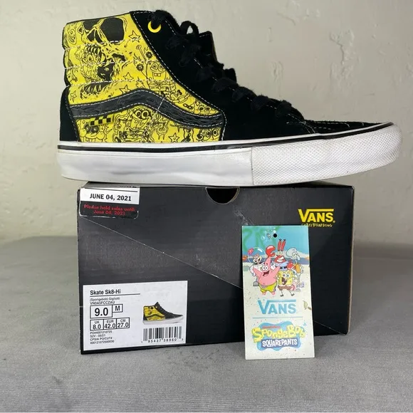 Vans x SpongeBob SquarePants SK8-Hi Sneakers Mike Gigliotti Unisex Black/Yellow