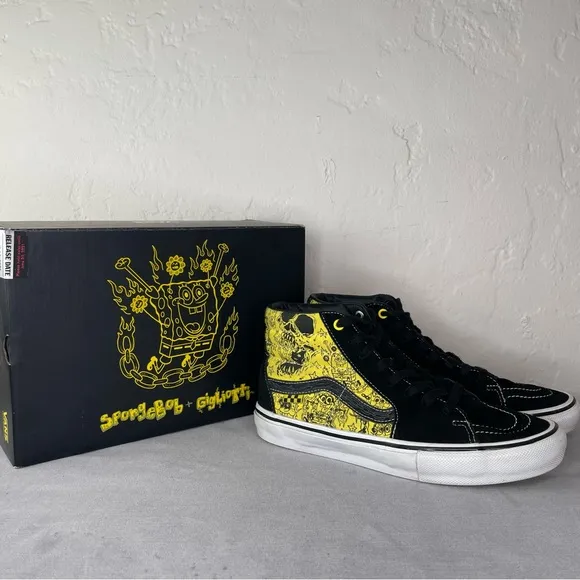 Vans x SpongeBob SquarePants SK8-Hi Sneakers Mike Gigliotti Unisex Black/Yellow