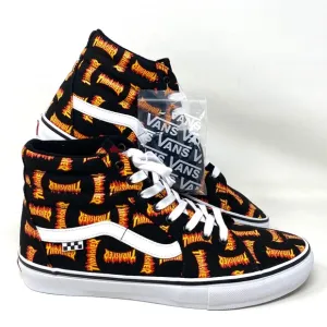 VANS x Thrasher Sk8-Hi Black Multi Men’s Canvas Skate Sneakers Size VN0A5FCCBML