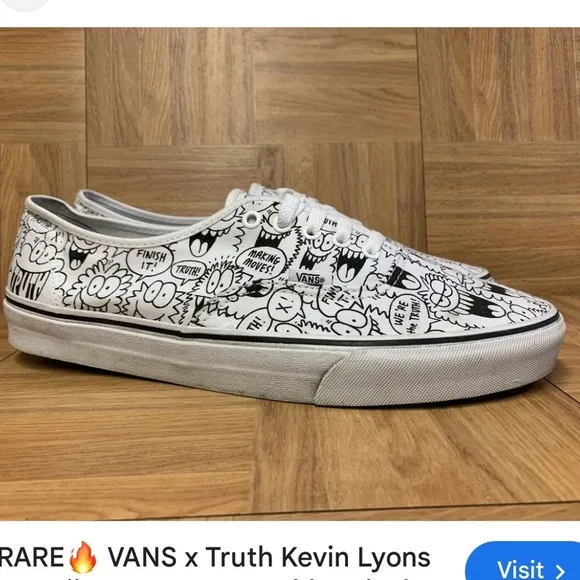 Vans x Truth Kevin Lyons Black and White Sneakers