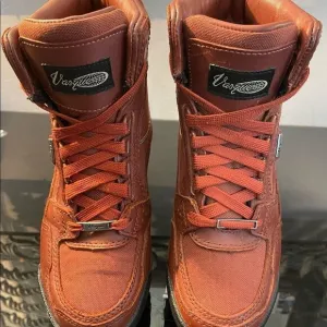 Vasque Ankle Hiking Boots Leather/Fabric Orange Youth 4 M/W6. Front Laces